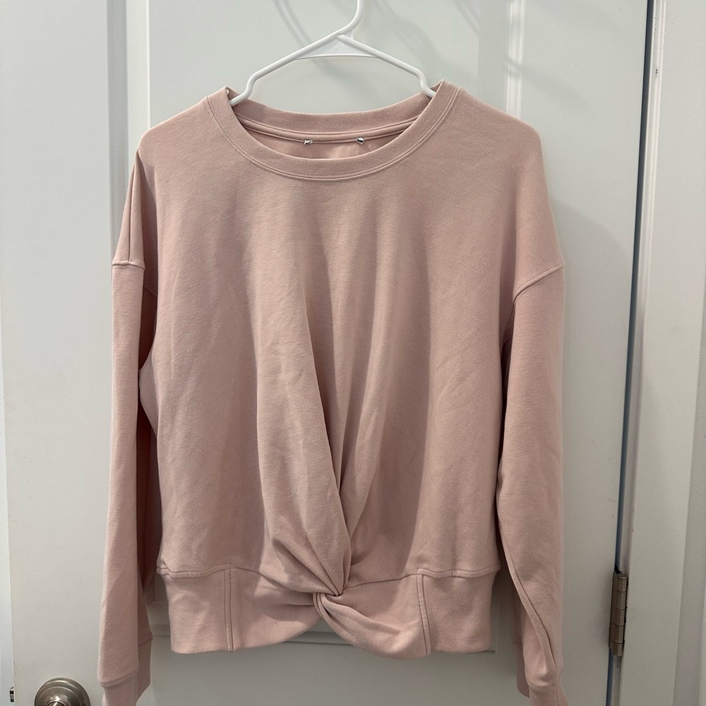 Women's Pink Twist Front Top